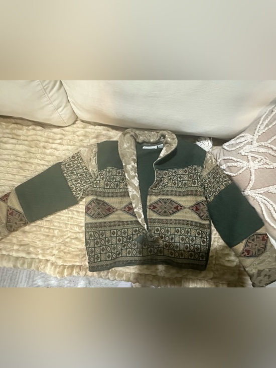 Vintage Jackets & Blazers - VINTAGE Early 90s Tapestry Patchwork Cropped Jacket 👩‍🎨🧝‍♀️